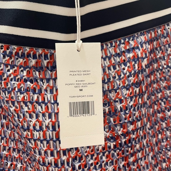 Tory Sport Printed Mesh Pleated Skirt - Picture 4 of 4